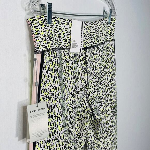 DKNY Sport Confetti Print High Waist 7/8 Tights xl - Picture 10 of 12